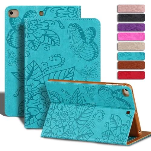 Embossed Case For Apple iPad 9.7 2017/ 2018 5/6 th smart Cover Air 1 Air 2 cover A1822 A1823 6th Generation tablet case