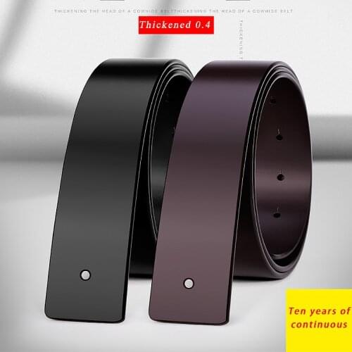 Men belt genuine mens leather trousers business belts men without buckle strap male jeans vintage belt strap male jeans 6083
