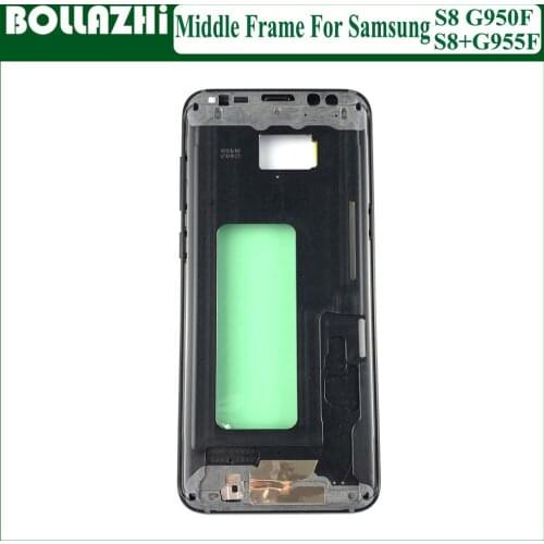 Middle Frame For Samsung Galaxy S8 G950F S8+ G955F Holder Frame Bezel Metal Housing with Power Volume Side Button S8 Plus Frame
