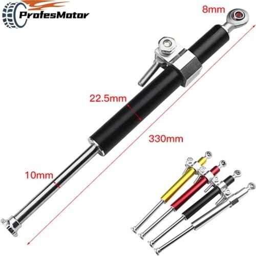 Aluminum Alloy 4 Colors Universal 330MM Shock Absorber Direction Damper Accessories Motorcycle Steering Damper Fork Stabilizer