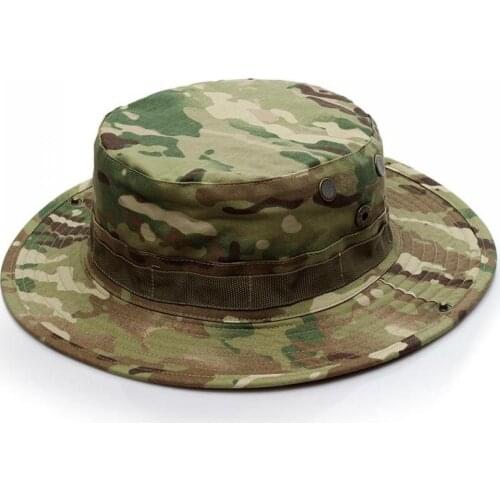 Military Tactical Cap Men Camouflage Boonie Hat Sun Protector Outdoor Paintball Airsoft Army Training Fishing Hunting Hiking Cap
