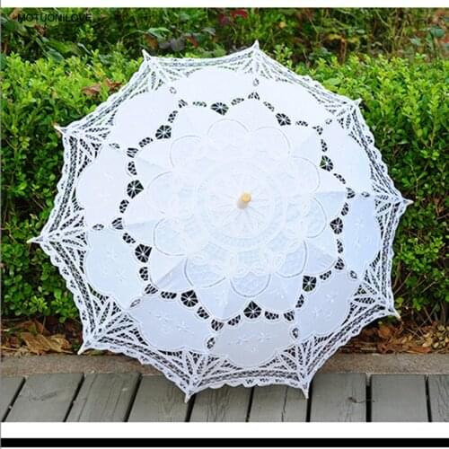 High Quality Lace Bridal Umbrella For Weddings Sun Umbrella Photography Props Umbrella Elegant Lace Umbrella Parasol WU002