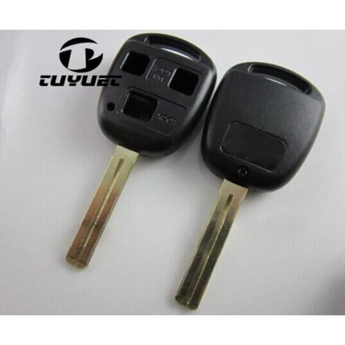 Replacement 3 Buttons Remote Key Blank Shell With TOY48 Short Blade For Lexus With Sticker & Logo 38mm/ 40mm