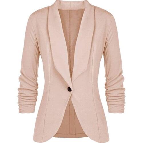 2020 Spring Autumn Fashion Blazer Jacket Women Suit European Work OL Thin Suit Blazer Long Sleeve Mujer Blazer Outerwear 11