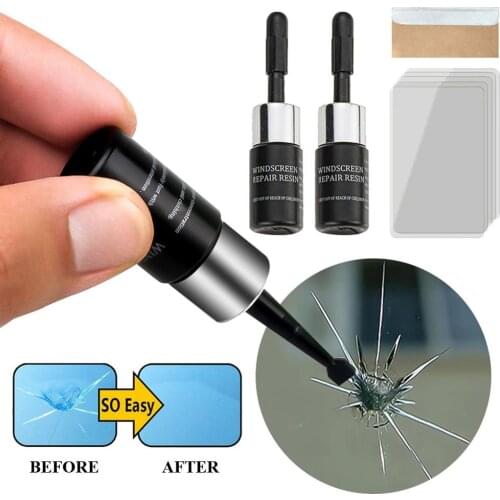 Automotive Glass Nano Repair Fluid New Upgrade Car Window Glass Crack Chip Repair Tool Kit Crack nano-repair fluid Car Universal