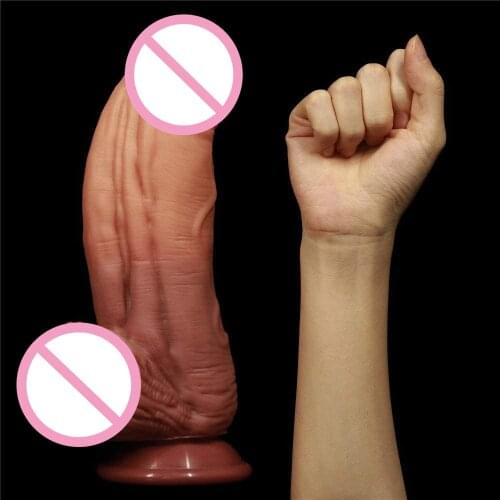 10" Monster Double-layer Silicone Realistic Dildo Soft Huge Penis With Suction Cup Big Horse Dildos Giant Anal Toy Thick Dick