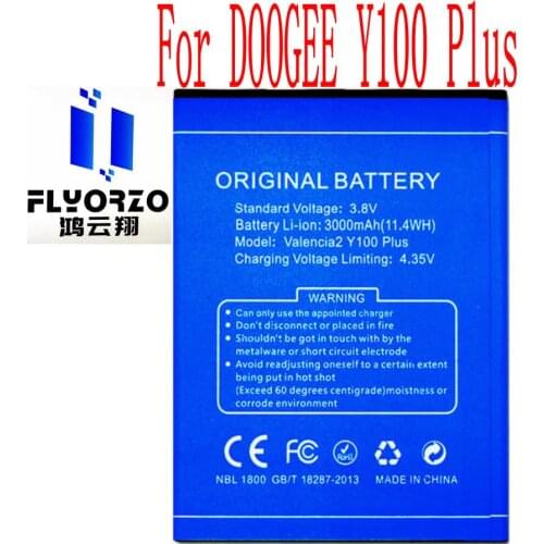 100% Brand new High Quality 3000mAh Valencia2 Y100 Plus Battery For DOOGEE Y100 Plus Mobile Phone