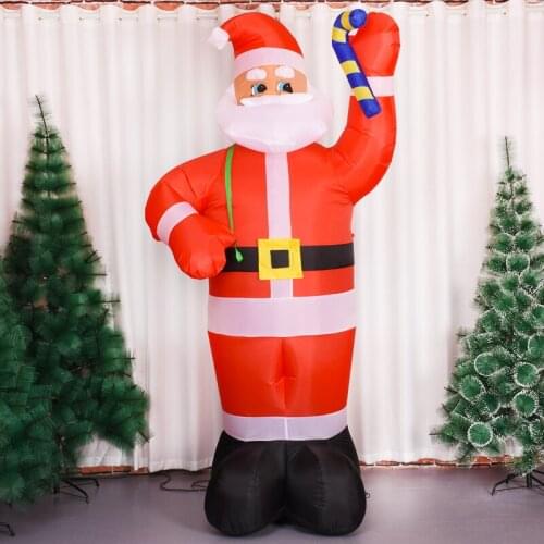 240m Inflatable Santa Claus Model Doll Christmas Suit Decoration Yard Prop for Xmas New Year Holiday Christmas Ornament