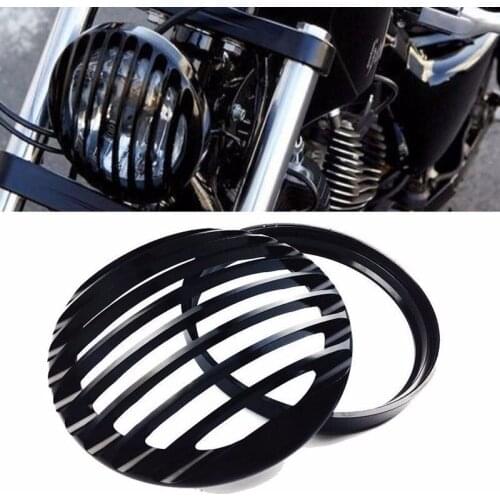 5.75" 5 3/4" CNC Led Headlight Grill Cover For Harley Sportster XL 883 Iron 1200 04-14 Custom XL1200C 1200 Motorcycle