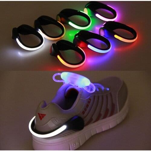 Safety Warning Light for Outdoor Sports Night Running Walking Cycling LED Luminous Shoe Clip Light Bike Bicycle Accessories