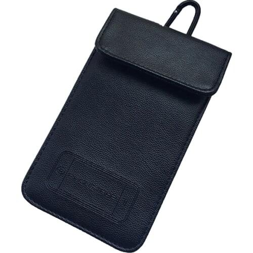 PU FaradayCar Key Case Card Phone RFID Signal Blocker Bags FOB Signal Blocking Shielding Pouch for Privacy Protection BAG1010