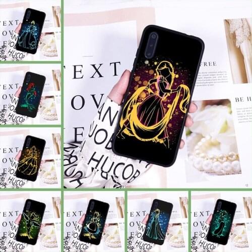 Phone Case For Xiaomi Mi A3 9 SE Soft Silicone Cartoon Princess Anime Pretty Fashion Black Back Cover For Xiaomi Mi 8 9T PRO
