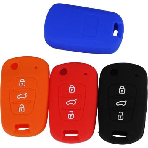 Kutery 10pcs 3 Buttons Remote Key Case Silicone Protect Shell For Kia RIO K2 K5 Sportage Hyundai i20 i30 i35 iX20 iX35 Solaris