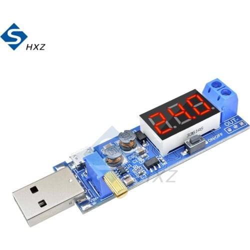 DC-DC 5V to 1.2 -24V LED Digital Display Micro USB Step UP/Step Down Power Supply Module Adjustable Boost Buck Converter