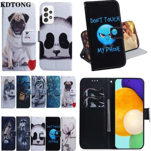 Flip Painted Phone Case for Samsung Galaxy A71 A51 A42 S20 FE 5G Note 20 Ultra F41 M51 M31S Capa Multi Function Leather Cover