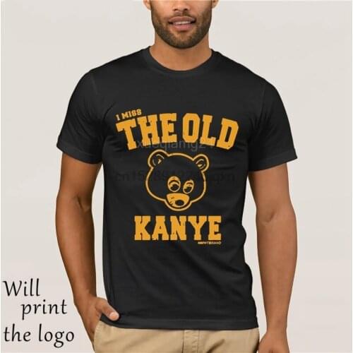 Kanye West I Miss the old Kanye University fall shirt + hip-hop short sleeve stickers new shirt fashion men clothes