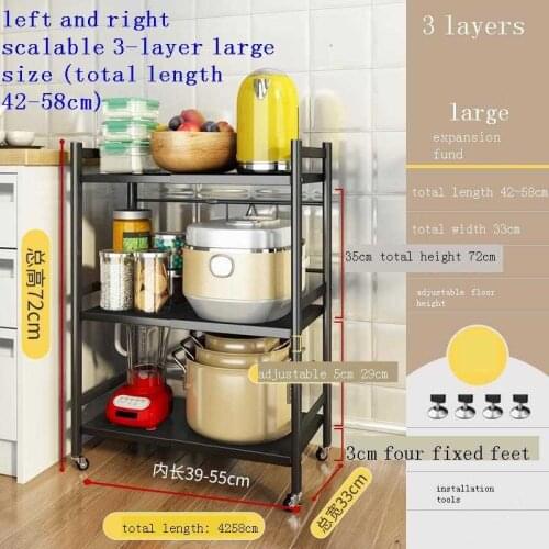 Sink Organizer Keuken Cosas De Nevera Adjustable Microwave Shelf Mutfak Cocina Organizador Cuisine Kitchen Storage Rack Holder
