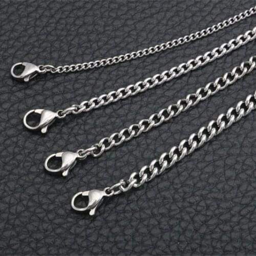Fashion stainless steel side chain twisted chain titanium steel necklace clavicle chain sweater chain pendant jewelry