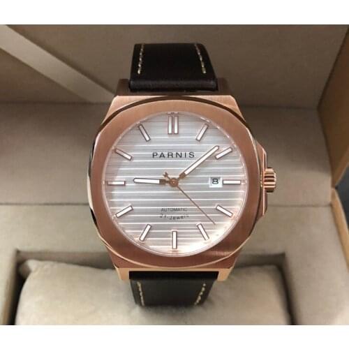 Sapphire crystal 42mm Parnis Japanese 21 Jeweles Automatic Self-Wind Movement luminous mens watches 5Bar PA213-P8