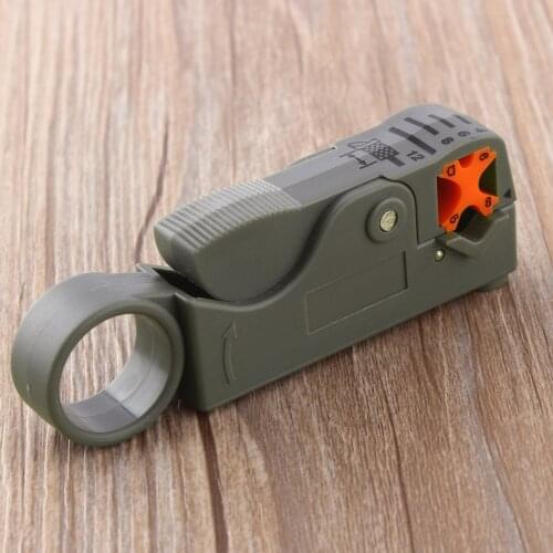 New Household Tool Multifunction Rotary Coax Coaxial Cable Cutter Tool RG58 RG59 RG6 High Impact Material Wire Stripper