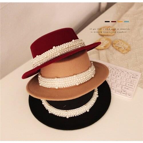 2-6Years Fashion Vintage Children Princess Girls Bucket Hats Autumn Kids Baby Girls Winter Korean Classic Solid Color Pearl Caps