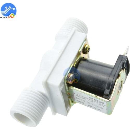 1/2" Plastic Solenoid Valve AC 220V Magnetic Washing Machine Dispenser Drinking Water Pneumatic Pressure Controller Switch