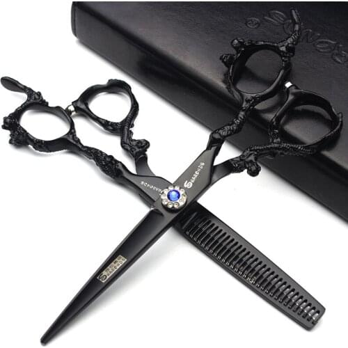 6 inch professional hairdressing scissors hair stylist special high end scissors flat cut teeth shear thinning broken hair set