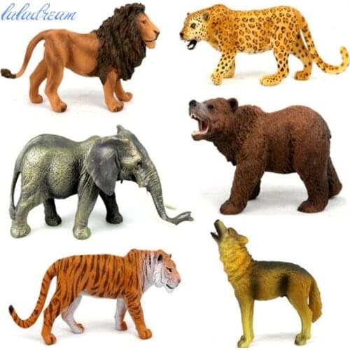 Different kinds Animal Model Available Children Simulation Toys Tiger Lion Elephant Animal Protection Decoration Cognitive Toys