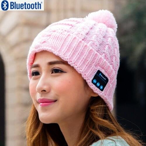 Christmas gift ! New Arrival Bluetooth beanie Hat Cap Knitted Winter Magic Hands-free Music mp3 Hat for Woman Men Smartphones