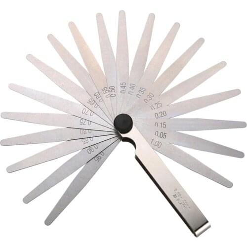 0.05 -1mm 20 Blade 100mm Thickness Gap Filler Feeler Gauge Metric Measuring Tool