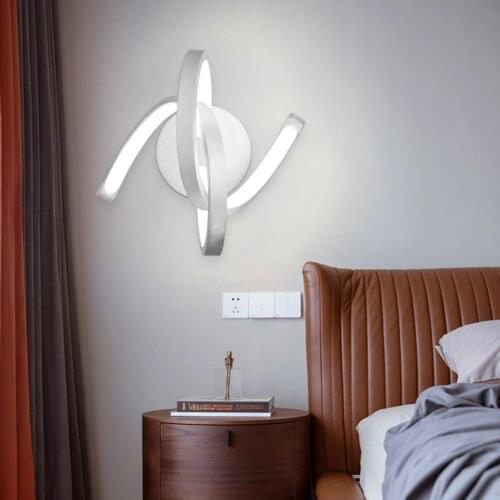 Modern Spiral LED Wall Mounted Light Home Bedside Aisle Lighting For Household Bedroom Living Room Stairs Decorative Art Lamp