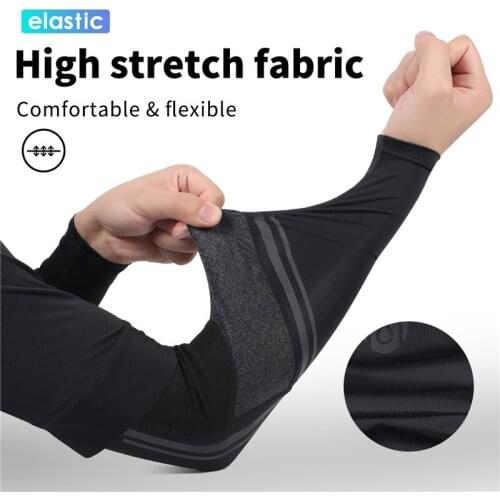 Ice Silk Sport Arm Sleeves Cycling Arm Sleeves Cover UV Protection Outdoor Running Basketball Summer Arm Sleeves