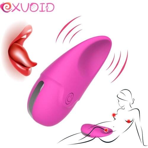 EXVOID Tongue Vibrator Silicone Body Massage Clitoris Licking Stimulator Vibrators Sex Toys Masturbator for Women Breast Enlarge