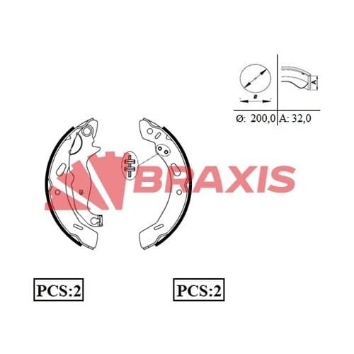 REAR BRAKE BALATASI LUG FORD FIESTA VI 08 / MAZDA MPV II 07 DFY32638Z