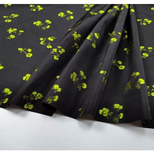 Designer jacquard fabric elegant spring and summer thin jacquard organza womens fabric shirt dress cut flower fashion fabric