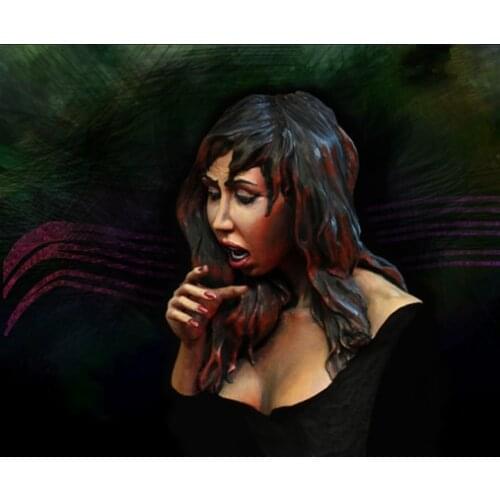 1/10 Bust Resin Figure Model Kit Surprised girl Unassembled unpainted S19