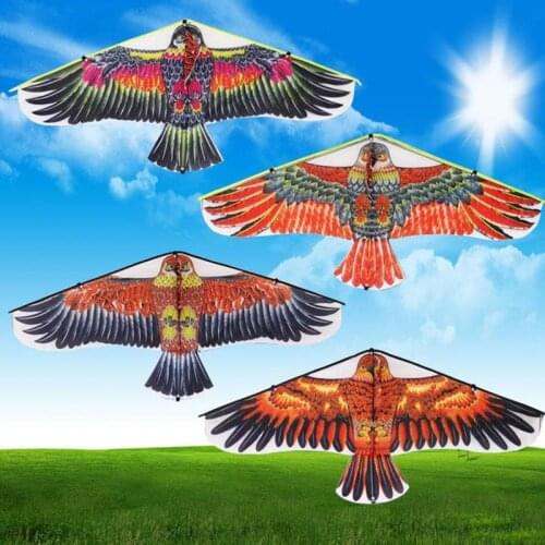 1m Triangle Hawk Kite Toy Flat Eagle Kite Big Fly Bird Kite Children Outdoor Toys Spring Autumn Adult Kids Funny Interaction Toy
