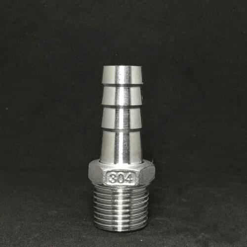 1pc 304 stainless steel Hexagonal pagoda joint hose coupler 1/8" 1/4" 3/8" 1/2" 6mm 8mm 10mm 12mm 14mm 15mm 19mm 20mm Water Oil