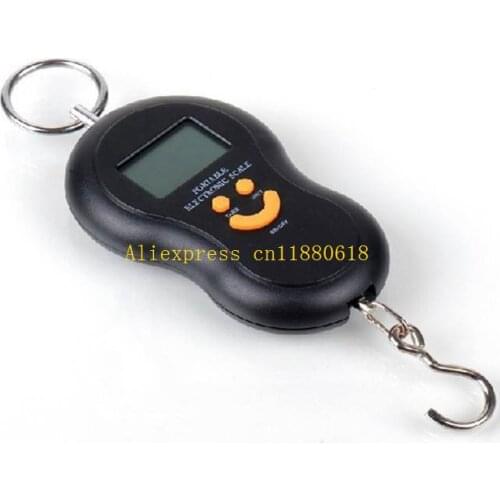 200pcs/lot 40kg 10g Pocket Electronic Digital kitchen Scale Hanging Luggage Weight Balance Libra Steelyard Kg Lb OZ