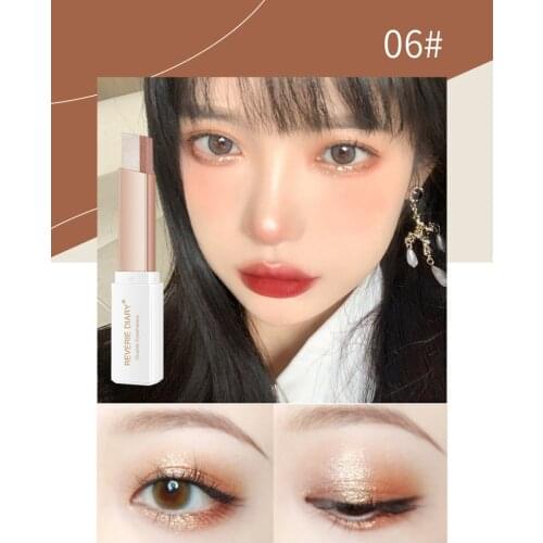 2021 Reverie Diary Eyeshadow Stick Lazy Eyeshadow Stereo Gradient Shimmer Two-tone Eyeshadow Waterproof Long Lasting TSLM2