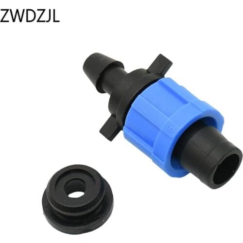 16mm Drip Tape 5/8" Lock Offtake Drip Irrigation Pipe Fittings Lock Nut Fitting For Irrigation water hose connector 4pcs