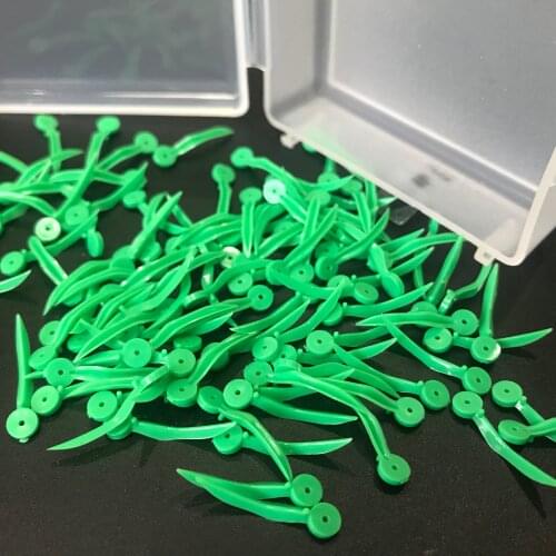 400pcs/set Disposable Dental Wedges Medical Plastic Arc Concave Design Diastema Wedges With End Circular Hole Dentist Care Tool