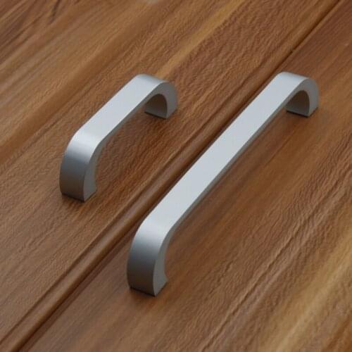 Aluminum Long Knob Cabinet Furniture Door Handles Knobs Bedroom Closet Dresser Kitchen Drawer Pulls S55