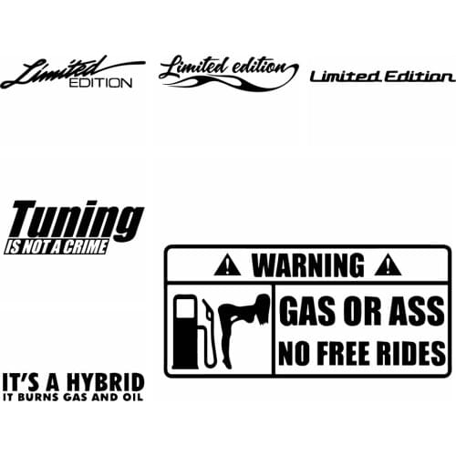 Free Shipping Funny Words Car Sticker GAS Or ASS Interesting Vinyl Auto Decals Stickers Car-Styling cars Accessories