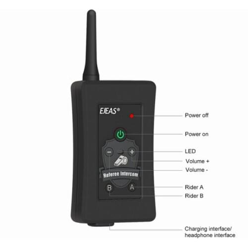 EJEAS BT Referee Headset Communication FBIM Football Intercom Headphone 1200M Wireless Kids Walkie Talkie