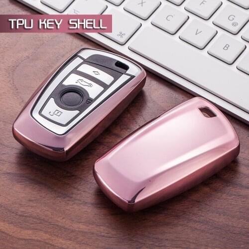 Pink key Case Shell Cover TPU Smart Soft Protective for BMW 11-16 1 3 4 5 6 Series