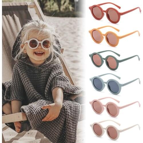 UV 400 Protection Kids Sunglasses Round Frame Toddler Sunglasses Beach Protection Glasses Eyewear for Children Sun Glasses