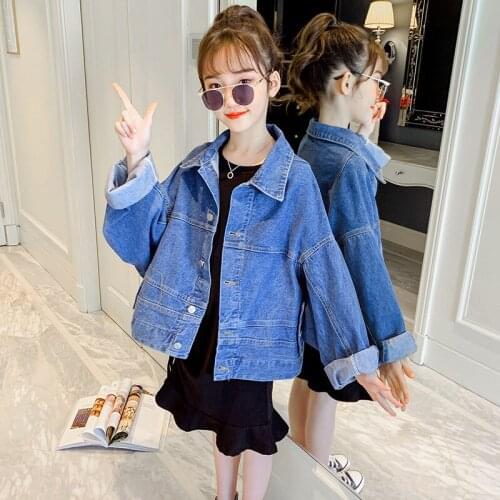 Girls Babys Kids Coat Jacket Outwear 2021 Lapel Jean Winter Autumn Thicken Warm Overcoat Top Outdoor Sport Childrens Clothing