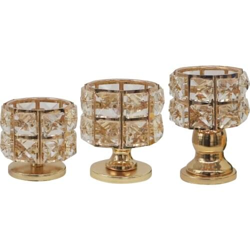 Crystal Candle Holder Wedding Candelabra Tealight Candlestick Tray Display