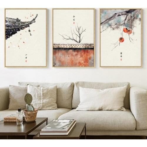 Chinese 24 Solar Terms Landscape Canvas Painting Wall Art Decor For Living Room Decoration Home Decor